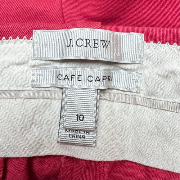 J. Crew Cafe Capri Ankle Pants Lobster/ Nantucket Red Size 10 - Picture 6 of 6